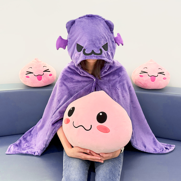 GNJOY線上商城-【特價】RO MONSTERS 惡魔波利連帽披風毯
